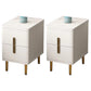 Stone Nightstand Classic Glam Bedside Cabinet with 2 Drawers Ivory 2 Piece Set Clearhalo 'Bedroom Furniture' 'furn' 'furn_night_stand' 'Furniture' 'night_stand' 'Nightstands' 7129505