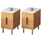 Stone Nightstand Classic Glam Bedside Cabinet with 2 Drawers Natural 2 Piece Set Clearhalo 'Bedroom Furniture' 'furn' 'furn_night_stand' 'Furniture' 'night_stand' 'Nightstands' 7129509