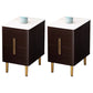 Stone Nightstand Classic Glam Bedside Cabinet with 2 Drawers Dark Walnut 2 Piece Set Clearhalo 'Bedroom Furniture' 'furn' 'furn_night_stand' 'Furniture' 'night_stand' 'Nightstands' 7129514