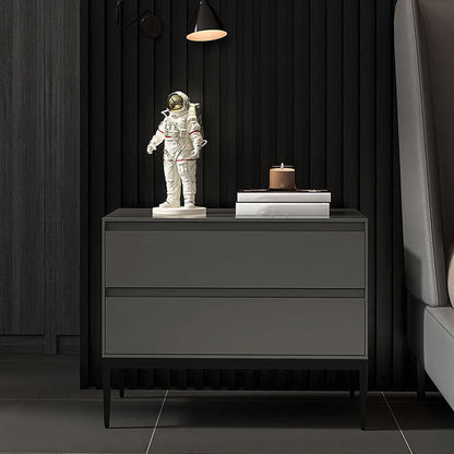 Modern Accent Table Nightstand Wooden Bedside Cabinet for Bedroom 18"L x 16"W x 20"H Dark Gray 1 Piece Clearhalo 'Bedroom Furniture' 'furn' 'furn_night_stand' 'Furniture' 'night_stand' 'Nightstands' 7129519