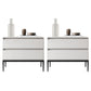 Modern Accent Table Nightstand Wooden Bedside Cabinet for Bedroom White 2 Piece Set Clearhalo 'Bedroom Furniture' 'furn' 'furn_night_stand' 'Furniture' 'night_stand' 'Nightstands' 7129524