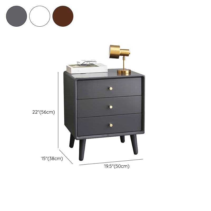 Cassetti moderni per comodini a letto in legno incluso tavolo da notte per camera da letto
