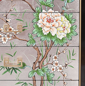 Traditional Storage Chest Solid Wood Dresser with 5 Drawers , 15.6 Inch Width