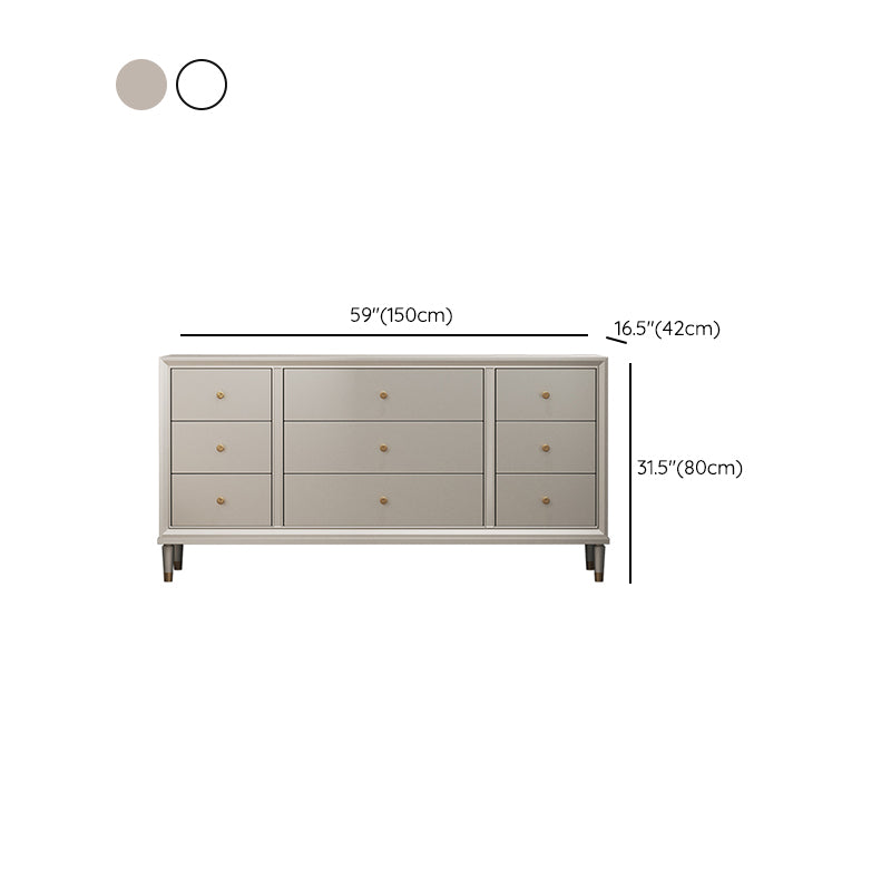 Cómoda cómoda de madera con 8/9 cajones para el hogar