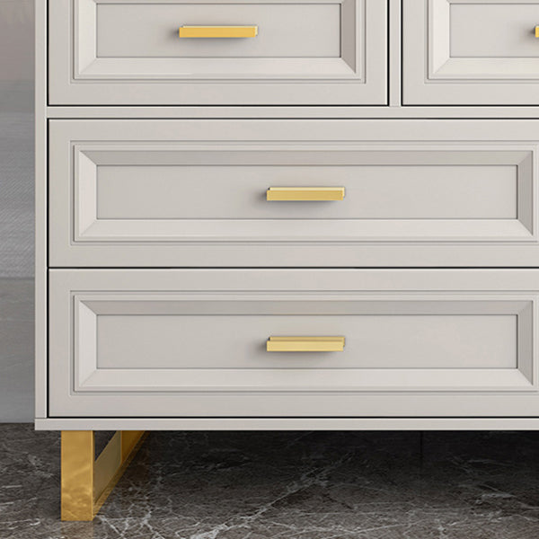 Eigentijdse Glam dubbele ladekast van hout met horizontale opbergkast voor slaapkamer