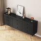Contemporary Horizontal Double Dresser Black/Gray Dresser with Storage for Home Clearhalo 'Bedroom Furniture' 'Dressers & Chests' 'dressers_chests' 'furn' 'furn_dressers_chests' 'Furniture' 7129843