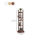 4 Shelves Etagere Bookcase Wooden Contemporary Open Back Bookshelf