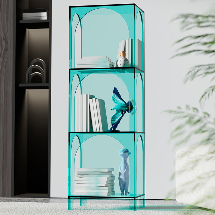 Closed Back Standard Bookshelf Acrylic Bookcase with Shelves for Study Room Clearhalo 'Bookcases' 'furn' 'furn_bookcases' 'Furniture' 'Office Furniture' 7129938