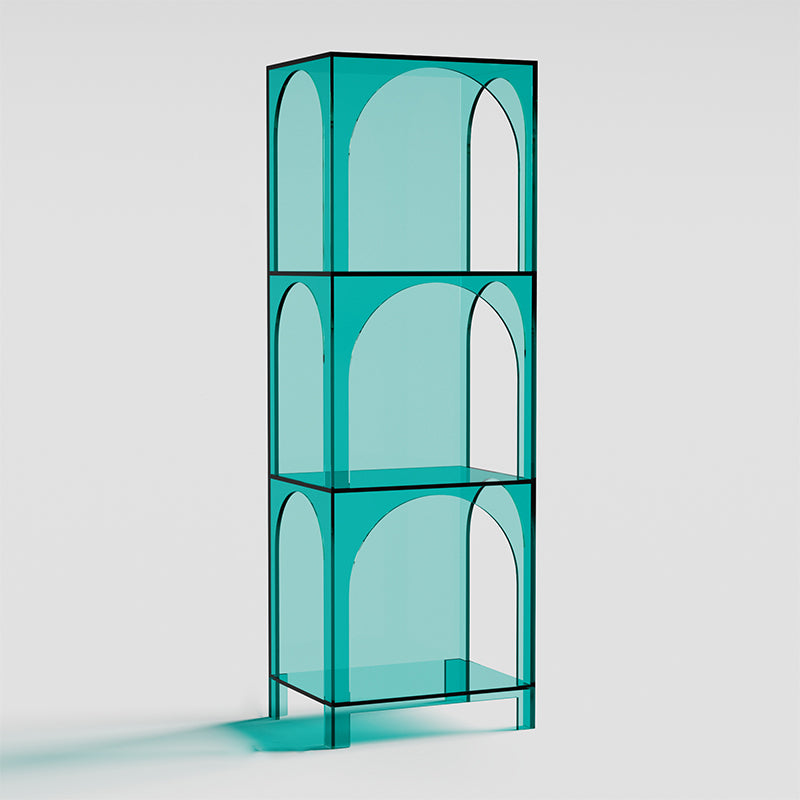 Closed Back Standard Bookshelf Acrylic Bookcase with Shelves for Study Room Green Clearhalo 'Bookcases' 'furn' 'furn_bookcases' 'Furniture' 'Office Furniture' 7129942