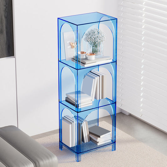 Closed Back Standard Bookshelf Acrylic Bookcase with Shelves for Study Room Clearhalo 'Bookcases' 'furn' 'furn_bookcases' 'Furniture' 'Office Furniture' 7129943