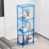 Closed Back Standard Bookshelf Acrylic Bookcase with Shelves for Study Room Clearhalo 'Bookcases' 'furn' 'furn_bookcases' 'Furniture' 'Office Furniture' 7129943
