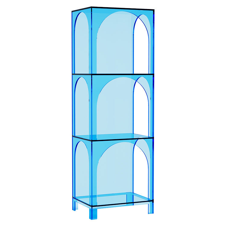 Closed Back Standard Bookshelf Acrylic Bookcase with Shelves for Study Room Clearhalo 'Bookcases' 'furn' 'furn_bookcases' 'Furniture' 'Office Furniture' 7129945