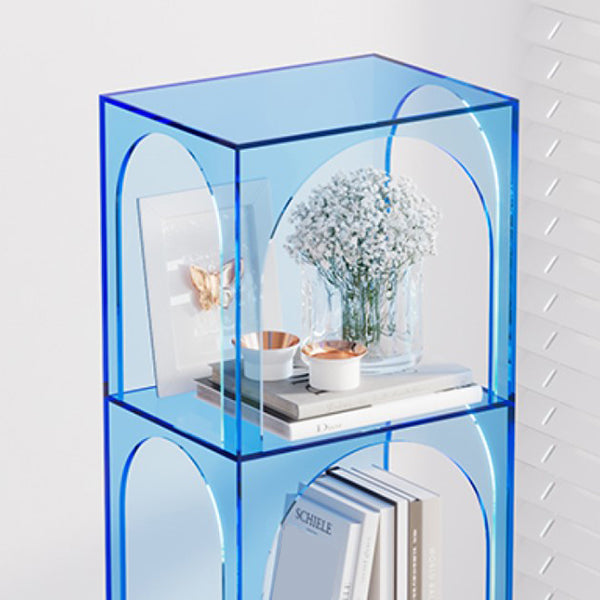 Closed Back Standard Bookshelf Acrylic Bookcase with Shelves for Study Room Clearhalo 'Bookcases' 'furn' 'furn_bookcases' 'Furniture' 'Office Furniture' 7129946