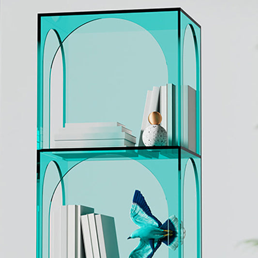 Closed Back Standard Bookshelf Acrylic Bookcase with Shelves for Study Room Clearhalo 'Bookcases' 'furn' 'furn_bookcases' 'Furniture' 'Office Furniture' 7129949