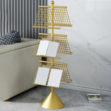 Bibliothèque d'étagère en métal glam