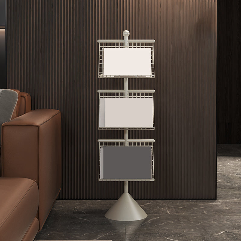 Bibliothèque d'étagère en métal glam