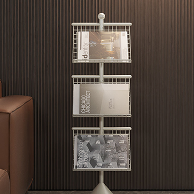 Bibliothèque d'étagère en métal glam