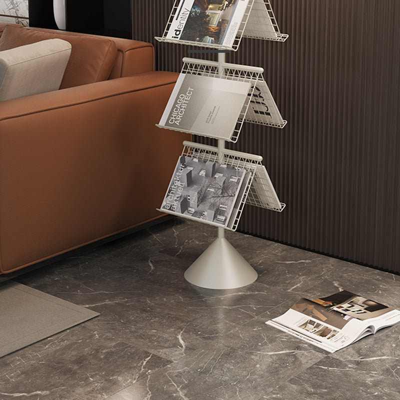 Bibliothèque d'étagère en métal glam