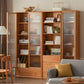 Bibliothèque arrière fermée standard en bois contemporain bibliothèque naturelle