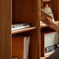 Bibliothèque arrière fermée standard en bois contemporain bibliothèque naturelle