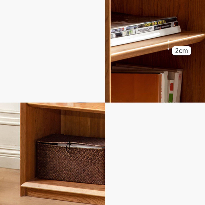 Bibliothèque arrière fermée standard en bois contemporain bibliothèque naturelle