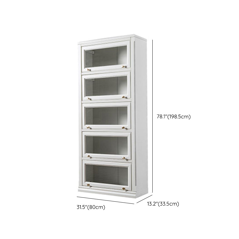 White Standard Bookcase Contemporary Wooden Bookshelf with Shelves Clearhalo 'Bookcases' 'furn' 'furn_bookcases' 'Furniture' 'Office Furniture' 7130055