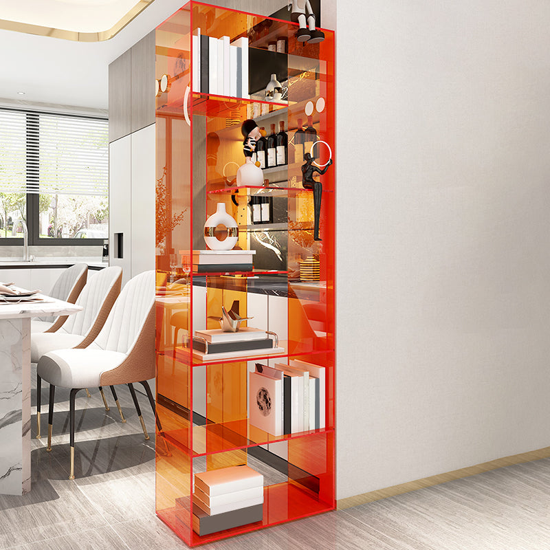 Zeitgenössischer Open Back Standard -Bücherregal -Acryl -Bücherregal für den Studienraum