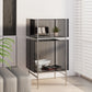Contemporary Closed Back Standard Bookshelf Acrylic Bookcase with Shelves for Study Room Clearhalo 'Bookcases' 'furn' 'furn_bookcases' 'Furniture' 'Office Furniture' 7130094
