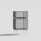 Contemporary Closed Back Standard Bookshelf Acrylic Bookcase with Shelves for Study Room 24"L x 16"W x 43"H Grey Clearhalo 'Bookcases' 'furn' 'furn_bookcases' 'Furniture' 'Office Furniture' 7130095