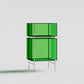 Contemporary Closed Back Standard Bookshelf Acrylic Bookcase with Shelves for Study Room 24"L x 16"W x 43"H Green Clearhalo 'Bookcases' 'furn' 'furn_bookcases' 'Furniture' 'Office Furniture' 7130096