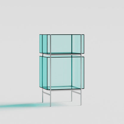 Contemporary Closed Back Standard Bookshelf Acrylic Bookcase with Shelves for Study Room 24"L x 16"W x 43"H Light Green Clearhalo 'Bookcases' 'furn' 'furn_bookcases' 'Furniture' 'Office Furniture' 7130099