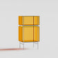 Contemporary Closed Back Standard Bookshelf Acrylic Bookcase with Shelves for Study Room 24"L x 16"W x 43"H Orange Clearhalo 'Bookcases' 'furn' 'furn_bookcases' 'Furniture' 'Office Furniture' 7130100