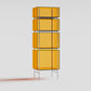 Contemporary Closed Back Standard Bookshelf Acrylic Bookcase with Shelves for Study Room 23.6"L x 15.7"W x 72.8"H Orange Clearhalo 'Bookcases' 'furn' 'furn_bookcases' 'Furniture' 'Office Furniture' 7130108