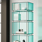 Contemporary Closed Back Standard Bookshelf Acrylic Bookcase with Shelves for Study Room Clearhalo 'Bookcases' 'furn' 'furn_bookcases' 'Furniture' 'Office Furniture' 7130110