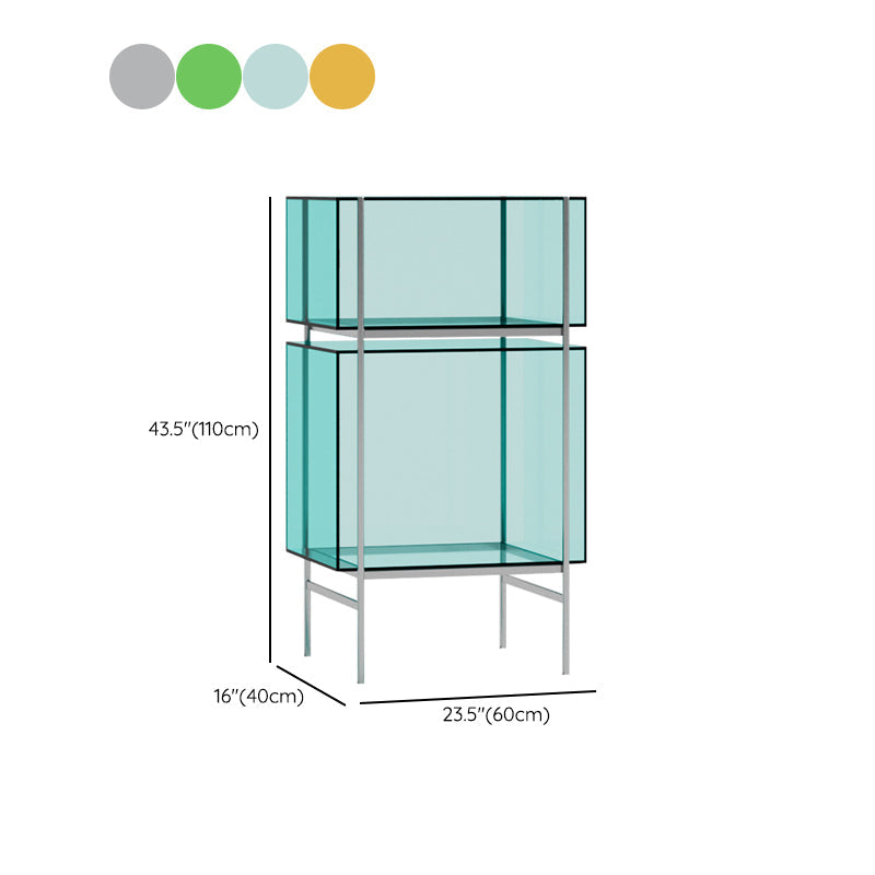 Contemporary Closed Back Standard Bookshelf Acrylic Bookcase with Shelves for Study Room Clearhalo 'Bookcases' 'furn' 'furn_bookcases' 'Furniture' 'Office Furniture' 7130112