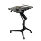 Modern Style Office Desk Rectangular Shape Movable Table with Wheels for Office