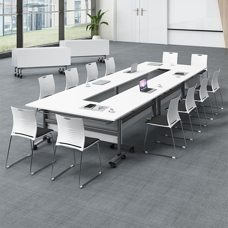 Wooden Modern Style Writing Desk T-Shape Base Office Table with 2-Legs for Office Clearhalo 'furn' 'furn_office_desk' 'Furniture' 'Office Desks' 'Office Furniture' 'office_desk' 7130283