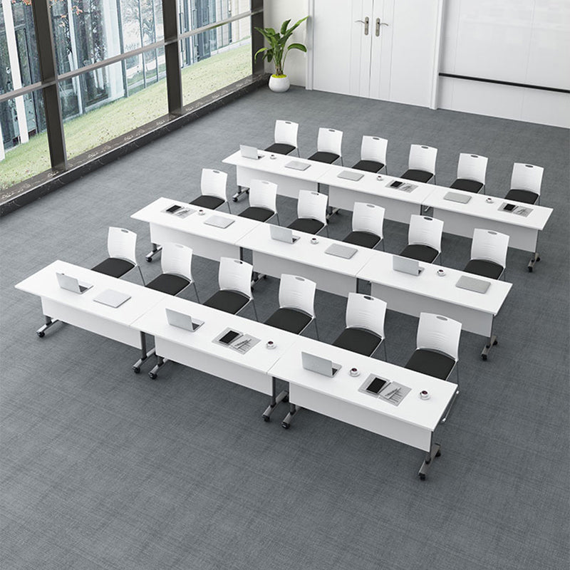 Wooden Modern Style Writing Desk T-Shape Base Office Table with 2-Legs for Office Clearhalo 'furn' 'furn_office_desk' 'Furniture' 'Office Desks' 'Office Furniture' 'office_desk' 7130285