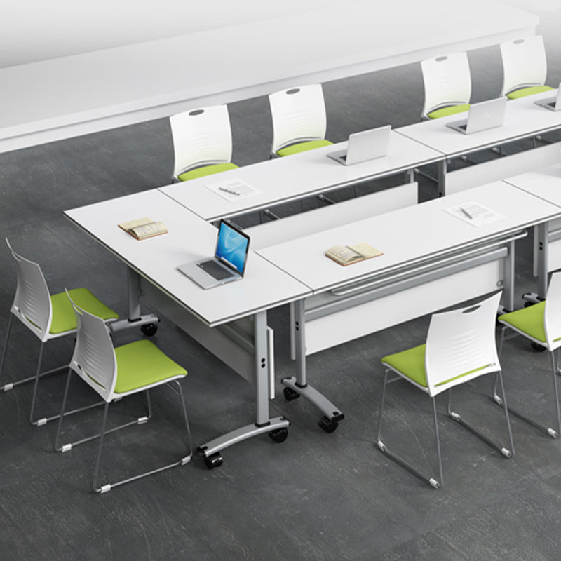 Wooden Modern Style Writing Desk T-Shape Base Office Table with 2-Legs for Office Clearhalo 'furn' 'furn_office_desk' 'Furniture' 'Office Desks' 'Office Furniture' 'office_desk' 7130292