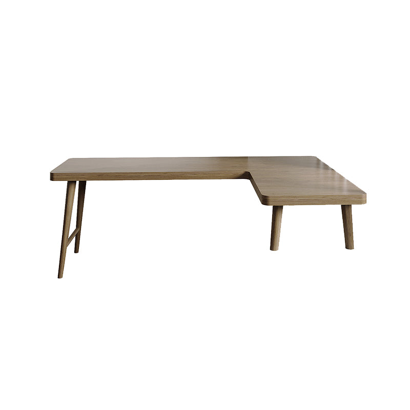 Modern Style Wooden Writing Desk L-Shape Office Table with Legs for Home Right Hand Return Clearhalo 'furn' 'furn_office_desk' 'Furniture' 'Office Desks' 'Office Furniture' 'office_desk' 7130406