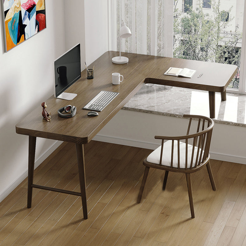 Modern Style Wooden Writing Desk L-Shape Office Table with Legs for Home Clearhalo 'furn' 'furn_office_desk' 'Furniture' 'Office Desks' 'Office Furniture' 'office_desk' 7130408