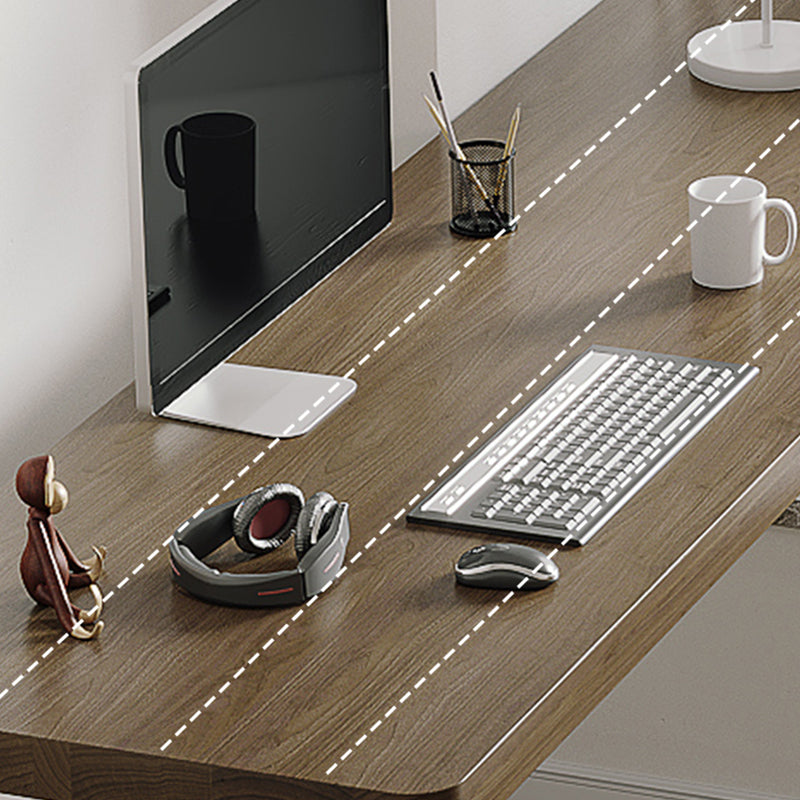 Modern Style Wooden Writing Desk L-Shape Office Table with Legs for Home Clearhalo 'furn' 'furn_office_desk' 'Furniture' 'Office Desks' 'Office Furniture' 'office_desk' 7130413