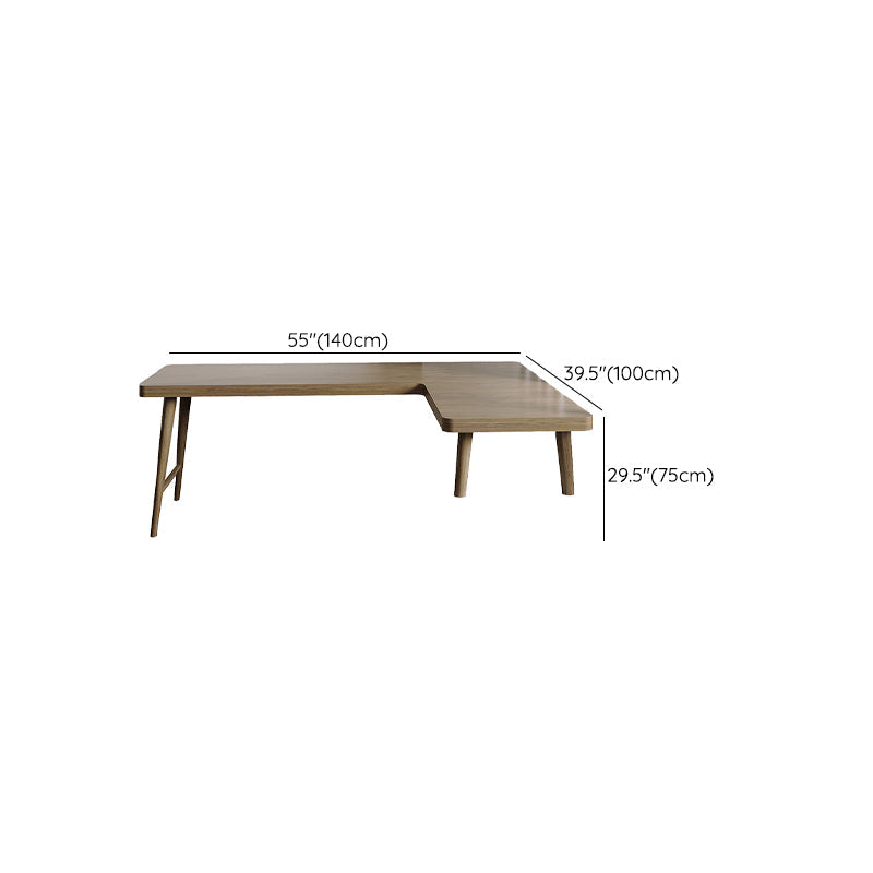 Modern Style Wooden Writing Desk L-Shape Office Table with Legs for Home Clearhalo 'furn' 'furn_office_desk' 'Furniture' 'Office Desks' 'Office Furniture' 'office_desk' 7130426