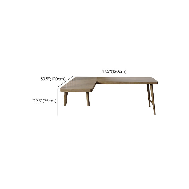 Modern Style Wooden Writing Desk L-Shape Office Table with Legs for Home Clearhalo 'furn' 'furn_office_desk' 'Furniture' 'Office Desks' 'Office Furniture' 'office_desk' 7130429