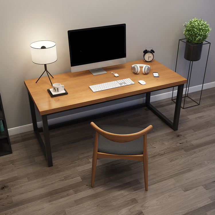 Industrial Solid Wood Gaming Desk 29.53" Tall Rectangular Computer Desk Clearhalo 'furn' 'furn_office_desk' 'Furniture' 'Office Desks' 'Office Furniture' 'office_desk' 7130511