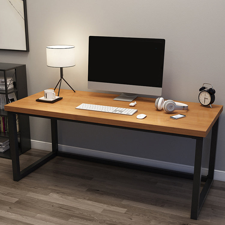 Industrial Solid Wood Gaming Desk 29.53" Tall Rectangular Computer Desk Clearhalo 'furn' 'furn_office_desk' 'Furniture' 'Office Desks' 'Office Furniture' 'office_desk' 7130513