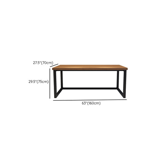 Industrial Solid Wood Gaming Desk 29.53" Tall Rectangular Computer Desk Clearhalo 'furn' 'furn_office_desk' 'Furniture' 'Office Desks' 'Office Furniture' 'office_desk' 7130519
