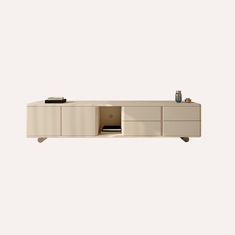 Modern Media Console Wood Media Console TV Stand with 4 Drawers 79"L x 16"W x 18"H Clearhalo 'furn' 'furn_tv_stands_entertainment_centers' 'Furniture' 'Living Room Furniture' 'TV Stands & Entertainment Centers' 'TV Stands & Media Storage Furniture' 'tv_stands_entertainment_centers' 7130641