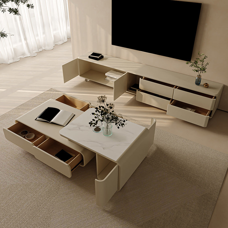 Modern Media Console Wood Media Console TV Stand with 4 Drawers Clearhalo 'furn' 'furn_tv_stands_entertainment_centers' 'Furniture' 'Living Room Furniture' 'TV Stands & Entertainment Centers' 'TV Stands & Media Storage Furniture' 'tv_stands_entertainment_centers' 7130644