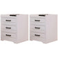Modern Accent Table Nightstand Drawer Storage Night Table for Home White 2 Piece Set 3 Clearhalo 'Bedroom Furniture' 'furn' 'furn_night_stand' 'Furniture' 'night_stand' 'Nightstands' 7130738